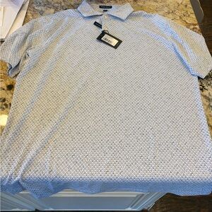 Peter Millar Blue Polo Shirt with Classic Collar